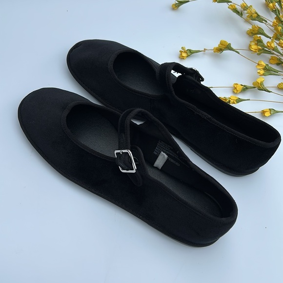Universal Thread Halston Mary Jane Ballet Flats Black Velvet - Picture 11 of 16